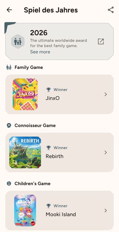 The winners of a major award